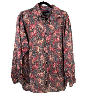 Tommy Hilfiger Men's LS Paisley Button Down Shirt